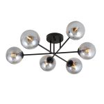 Emibig Plafonnier Roma Acier Noir | Convient pour 6x E14 - Max 10W
