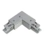 Connecteur triphasé d'angle Terre interne 90D - Argent