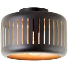 Brilliant Tyas Plafonnier Métal Noir Dorée | 270mm - Convient pour 1x E27