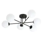 Emibig Plafonnier Roma Acier Noir | Convient pour 6x E14 - Max 10W