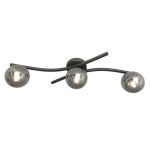 Emibig Plafondlamp Opus Staal Zwart | Geschikt voor 3x E14 - Max 10W