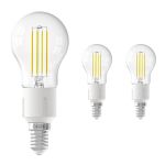 Voordeelpak 3x Calex Smart Kogelvormig LED Lamp E14 4,5W 450lm 1800-3000K Filament | Tuya Wifi - Afstembaar Wit