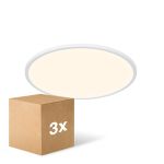 Voordeelpak 3x Nordlux LED Plafondlamp Oja 42 Wit 19W 2100lm 120D - 830-840 CCT | Night Mode - IP20