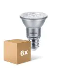 Voordeelpak 6x Philips Master Value LED Lamp Reflector E27 PAR20 6W 515lm 25D - 930 Warm Wit | Beste Kleurweergave - Dimbaar - Vervangt 50W