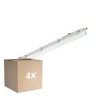 Voordeelpak 4x Philips LED Waterdichte Montagebalk Ledinaire WT065C 23/42W 2900/4800lm - 840 Koel Wit | 120cm