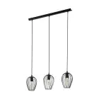 Eglo Hanglamp Newtown Staal Zwart | IP20 - Geschikt voor 3x E27 
